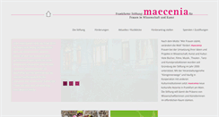 Desktop Screenshot of maecenia-frankfurt.de
