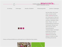 Tablet Screenshot of maecenia-frankfurt.de